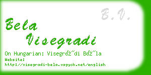 bela visegradi business card